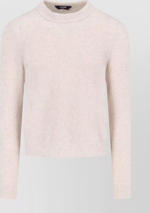 K-Way soft texture crewneck sweater with ribbed cuffs