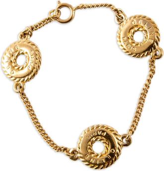 Celine Bracciale con logo anni 90 - Oro