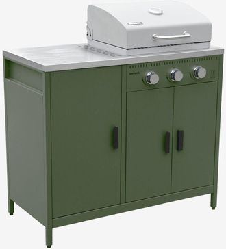 Sweeek Barbecue a gas 3 bruciatori, 3 ante, 2 spazi di stoccaggio