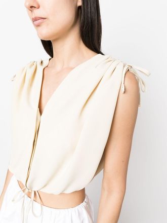 Veronique Leroy Silk Crepe Gather Top