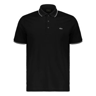 Paul & Shark Paul & Shark, Polo Shirts, male, Black, Size: XL Short Sleeve Cotton Polo Shirt
