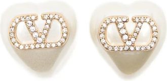 Valentino Garavani VLogo Signature Earrings - female - Valentino Garavani - Earrings - Yellow - ONE SIZE - Accessories