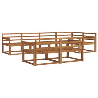vidaXL Conjunto De Sof&aacute;s De Exterior 7 Pcs Natural Vidaxl