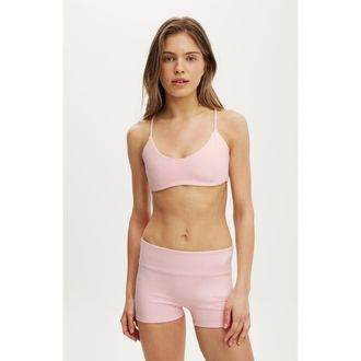 Cotton On Womens Active Ultra Soft Scoop V Crop in Cherry Dream at Nordstrom, Size Xx-Small