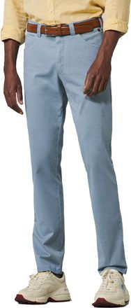 Meyer broek chino Dublin blauw effen katoen