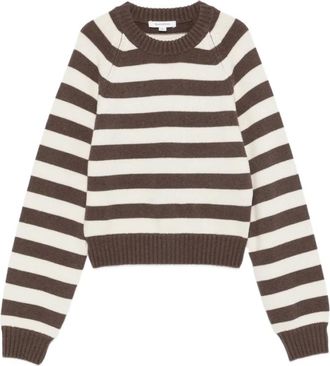Sporty & Rich Julietta Gestreepte Gebreide Trui - Dames - Truien - Veelkleurig - Maat: M Wol