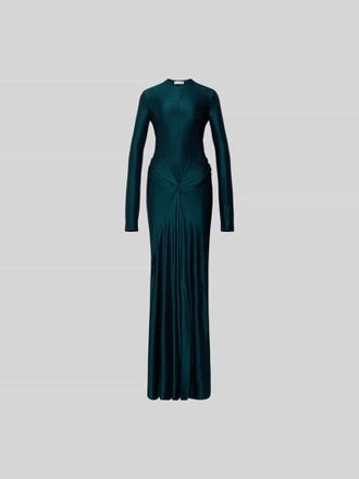 Victoria Beckham Slim Fit Maxikleid aus Viskose-Mix in Dunkelblau, Gr&ouml;&szlig;e 32