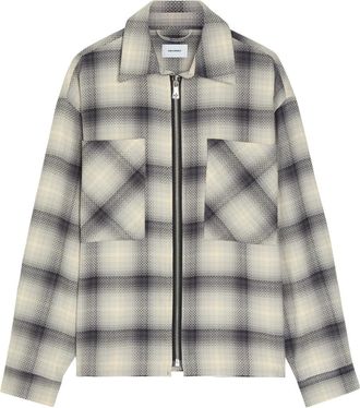 Askyurself Raw Summer Plaid Flannel Overshirt - Black - XL