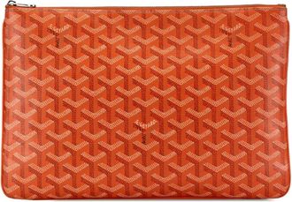 Goyard Pre-owned Clutches, female, Orange, Size: ONE SIZE Pre-owned Goyardine Senat MM
