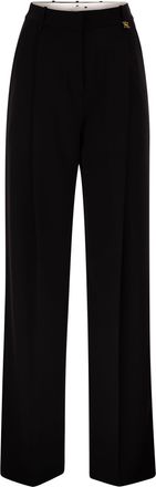 Elisabetta Franchi Leichte Krepphose von Elisabetta Franchi mit Charm-Logo