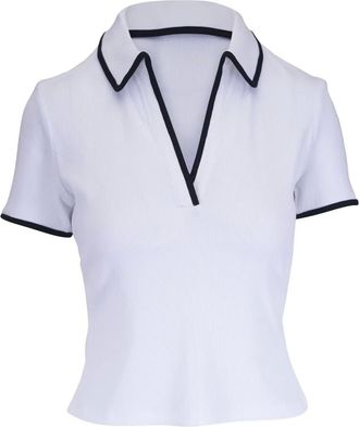 Veronica Beard Polo con rifinitura a contrasto - Bianco