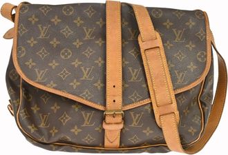 Louis Vuitton Saumur Monogram Canvas Brown Canvas Handbag (Pre-Owned)