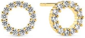 Sif Jakobs Jewellery Earrings Biella in 18K Gold Plated/white at Nordstrom, Size Medium