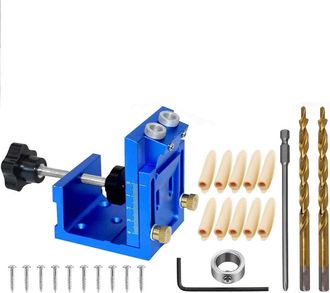 OEM Gabarit De Per&ccedil;age - Ajustable 9 Mm - Para Ensamblaje De Madera Y Taladros Oblicuos - Paquete De 6 Unidades