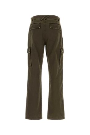 Burberry Mens Army Green Cotton Cargo Pant Juniper Exterior: Pantaloni