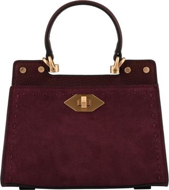 Pourchet Trianon Daim - Dames - Tassen - Rood - Maat: ONE Size Su&egrave;de
