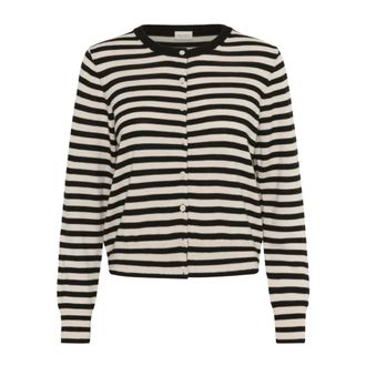 Part Two Natuurlijke Gestreepte Gebreide Trui - Dames - Truien - Veelkleurig - Maat: 2XL Wol