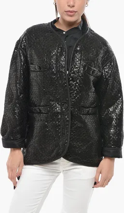 R13 Nylon Tweed Quilted Jacket R13