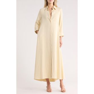 TWP Jennys Long Sleeve Shirtdress in French Butter at Nordstrom Rack, Size X-Small