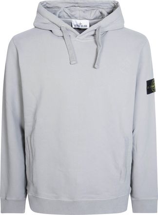 Stone Island Hoodie Sweater Minimalist Light Grey Hoodie