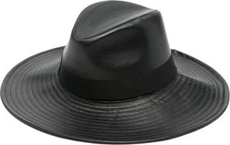 Borsalino Sophie Leren Hoed - Heren - Hoeden - Zwart - S - Leer - Accessoires