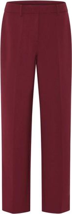 Bruuns Bazaar Eleza Pants - Dames - Wijde Broeken - Rood - S - Polyester - Broeken