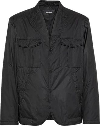 Dsquared2 Veste - Heren - Zomerjassen - Zwart - S - Nylon - Jassen