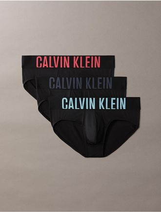 Calvin Klein Mens Intense Power Micro 3-Pack Hip Brief - Black - XL