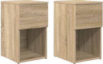 vidaXL Mueble Cama 2 Uds. Roble Sonoma 29 X 31,5 X 49 Cm Vidaxl