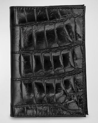 Abas Alligator Leather Passport Booklet