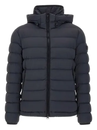 Peuterey drawstring-hood quilted jacket - Blue