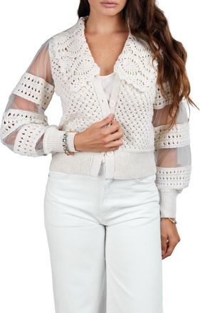 Saachi CROCHET CARDIGAN in Ivory at Nordstrom Rack