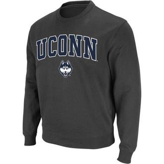 Colosseum Mens Colosseum Charcoal UConn Huskies Arch & Logo Crew Neck Sweatshirt at Nordstrom, Size Small