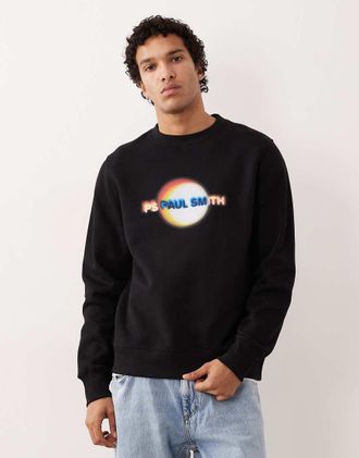 Paul Smith Felpa nera con grafica di eclissi-Nero