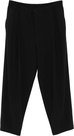 Giorgio Armani Elasticated-waistband Straight-leg Trousers
