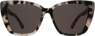Illesteva Womens Barcelona Sunglasses In Cream Tortoise Grey Polarized