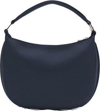 Silvian Heach Tassen, Dames, Blauw, ONE Size, Leer, Metallic Lettering Hobo Bag - New Martina