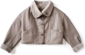 Just things we like CHO Reversible Shearling Jacket - Dames - Jassen - Beige - M - Wol - Jassen