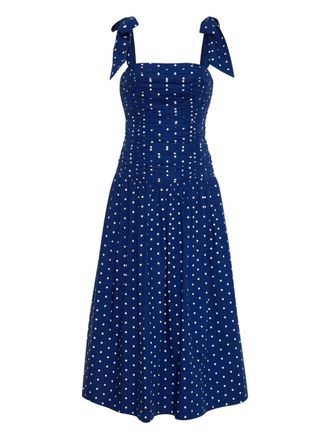 Cara Cara Rahi polka-dot midi dress - women - Cotton/Cotton - 00 - Blue