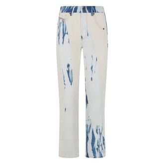 Diesel Straight Jeans, female, White, Size: W26 Jeans in denim patchwork