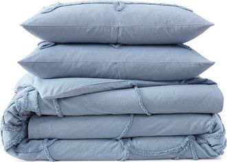 Peri Home Retro Scroll Duvet Cover & Shams Set in Blue at Nordstrom, Size Full/queen