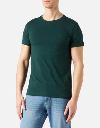 Tommy Hilfiger Mens Tommy Hilfiger Mens T Shirts Crew Neck Short Sleeve - Green - Size: 44