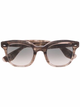 Oliver Peoples Occhiali da sole squadrati - Marrone