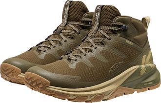 Keen Outdoorschuh KEEN TARGHEE APEX MID WP, Herren, Gr. 42,5, schwarz olive, khaki, Textil, Schuhe Outdoorschuh, wasserdichter und atmungsaktiver Wandersch