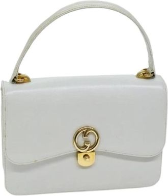 Gucci Tweedehands leren handtassen - Dames - Vintage Handtas - Wit - ONE Size - Vintage