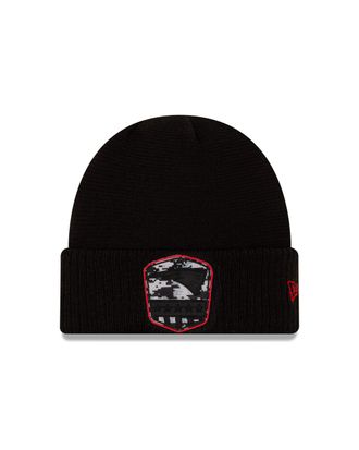 New Era New England Patriots Beanie On Field 2019 Salute to Service Knit Black - One-Size