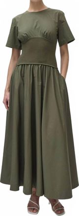 SIMKHAI Wrenna Midi Dress In Fern