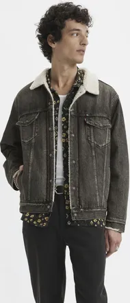 Levi's Jeansjacke LEVIS, Herren, Gr. XL, salt lake sherpa, Jeans, Obermaterial: 100% Baumwolle, relaxed fit normal, Manschette, Jacken Jeansjacke, Warm gef&uuml;t