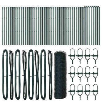 Berkfield Home Hexagon Fence Green 0.5x100 m Steel