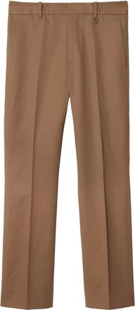 Burberry Pantaloni in gabardine - Marrone